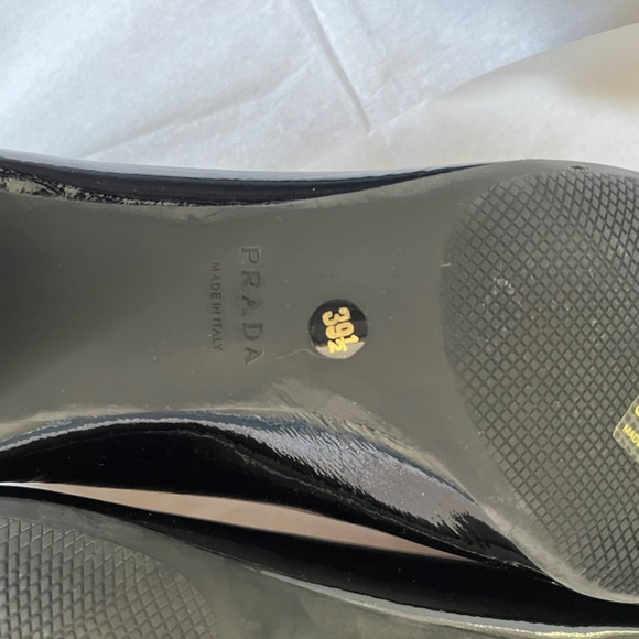 Prada Black Patent Open Toe Pump - Picture 6 of 7